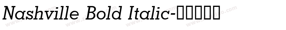 Nashville Bold Italic字体转换